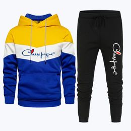 New Fashion Brand Men's Tracksuit Spring Autumn Male Sweatshirts and Sweatpants Two Piece Suit Jacket Men Clothing Sportswear