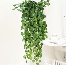 new Party Supplies Artificial Ivy Garland Foliage Green Leaves Fake Hanging Vine Plant Rattan for Wedding Garden Wall Decoration EWF7551