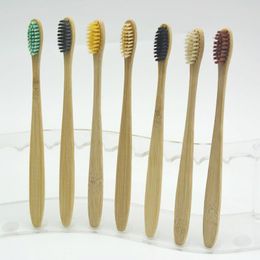 Customised Logo Toothbrush Personal Health Environmental Bamboo Toothbrush Oral Care Teeth Medium Eco friendly Soft Brushes Teeth