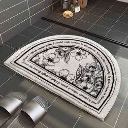 Retro Bathroom Carpet Non-slip Area Rugs Absorbent Floor Mat Soft Plush Doormat for Bedroom Kitchen Entrance Foot Pad Tapis 211109