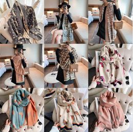 Wholesale Winter Cashmere Scarves Scarf High-end Soft Thicken Warm Shawl Scarf Fashion Designer H Letter Printing Womens Jacquard Wool Spinning Scarfs Size 180*65cm