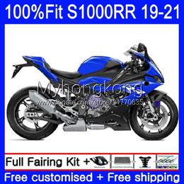 Injection Mould OEM Bodys For BMW S 1000RR S1000 RR S1000RR Glossy blue new 19 20 21 Bodywork 3No.57 S-1000RR S1000-RR S-1000 S 1000 RR 2019 2020 2021 100% Fit Fairings Kit