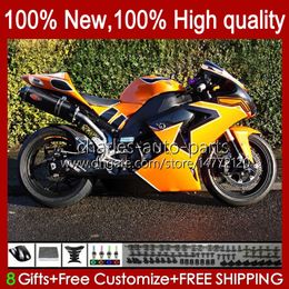 Motorcycle Bodys For KAWASAKI NINJA ZX 10R 10 R 1000 CC ZX10R 06 07 Bodywork 14No.70 ZX-10R ZX1000 1000CC 2006 2007 ZX1000C ZX1000CC 2006-2007 Fairing Kit orange black