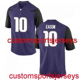 Stitched Men's Women Youth Washington Huskies #10 Jacob Eason Jersey Purple NCAA Custom any name number XS-5XL 6XL