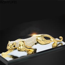 Traditional Tiger model decoration Wealth success metal Decoration Home Office Tabletop Ornaments Car accessories 211101