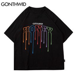 GONTHWID Tops Tees Shirt Hip Hop Streetwear Men Summer Cotton 3D Letter Print Short Sleeve T-Shirts Casual Harajuku Tshirt 210629