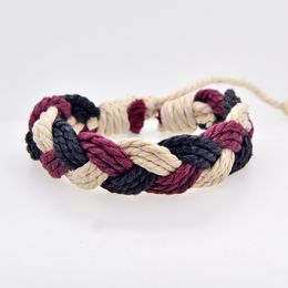 Ethnic Coloured Cotton Fabric Hand Rope Hit Colour Pattern Bracelet Anklet Accessories