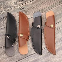 Straight Blade Sheath with Opening Above for Belt Knife Holder Leather Cover Camp Outdoor Tool Holster Case Hunt Carry Scabbard Pouch Bag