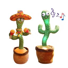 Dancing Cactus Toys Speak Electronic Twisting Singing Dancer Talking Novelty Funny Music Luminescent Gifts