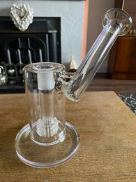 Mobius thick glass bong Stereo Matrix perc recycler oil rigs glass water pipes smoking tobacco two function Perc heady glass 18.8mm joint