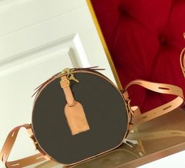 2021 classic women and girls one-shoulder street bag cross-body small round printing solid Colour fashion hot sell real leather