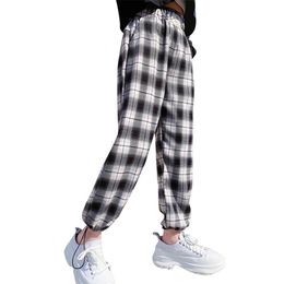 Pants For Girls Plaid Pattern Girl Children Spring Autumn Trousers Casual Style Kids Clothing 6 8 10 12 14 210527