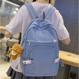 Backpack Female Fashion Ladies Laptop Cool Blue Book Kawaii Girl College Student Cute Women School Bags Travel