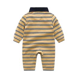 New Born Baby Clothing autumn Gentleman Rompers 0-24M Baby Boys Cotton Jumpsuit Baby Body Clothes Newborn Unisex Thin Costumes Q0716