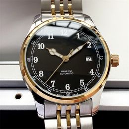 I-5 Montre de luxe mens watches 40mm Automatic machine movement fine steel case Leather strap luxury watch Wristwatches
