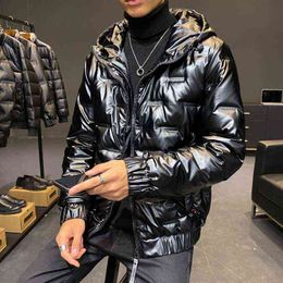 2021 Men's Short Glossy down Jacket New Trendy Handsome Winter Clothing Warm down Jacket G1115
