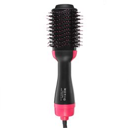 Hot Air Hair Dryer Comb Anion Electric Curler Multifunction Hair Styling Hair Dryer Comb Straightener - 110V US Plug