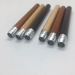 Cool Natural Wood Dugout Pipe Dry Herb Tobacco Smoking Handpipe Handle Preroll Cigarette Filter Holder Tips Tube One Hitter Catcher Dugouts Box Accessories DHL