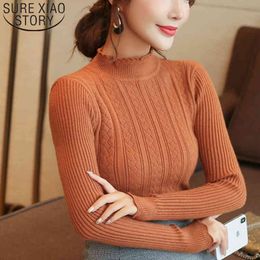 Sueter Mujer Invierno Ladies Turtleneck Sweaters And Pullovers Solid Harajuku Knit Sweater Women 6470 90 210415