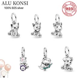 100% Real 925 Sterling Silver pan Beads for Women Cartoon animal Fit Original Charm bracelet DIY high quality Jewellery