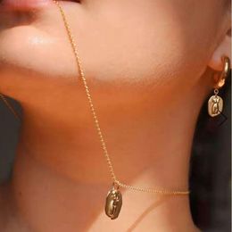 Pendant Necklaces VEELFF High Polish 18K Plating Real Gold Titanium Steel Necklace Woman Body Contour Choker For Women