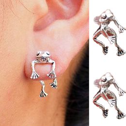 Cute Frog Earrings Trend Funny Animal Earrings for Women Girls Stud Earrings Statement Earring Ear Piercing Jewelry Gifts