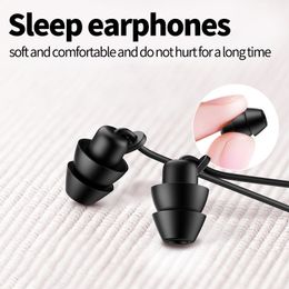 Type-c sleeping earphones wired in-ear earplugs with mic headphone Soft silicone high-quality Headset Universal earpiece for mobile, computer, notebook