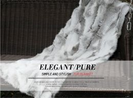 Hot Selling Blanket CX-D-18C Custom Blanket Made Natural Colour Real Fur Area Rug