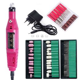 Electric Drill Machine Manicure Set Sander Milling Cutters Professional Nail File Kit Gel Polish Remover Tool LAHBS-011P-1