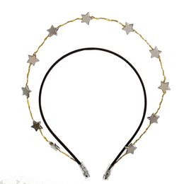 Lady Wire and Star Crown Headband Halo Headpiece Party Stars Headdress