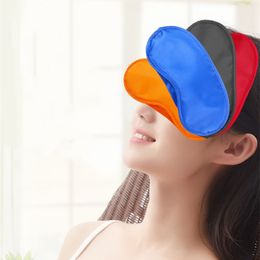 Free epacket Colourful Eye Mask Polyester Sponge Soft 4 Layers Shade Nap Cover Blindfold Blackout Sleep Eyeshade For Sleeping Travel 21 Colours