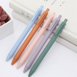 Gel Pens Simple Vintage 5PCS/lot Black Ink 0.5mm Coloured Pen Morandi Signature Office Stationery