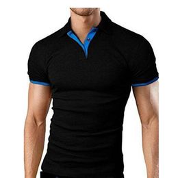 Summer Short Sleeve Polo Shirt Men Fashion Polo Shirts Casual Slim Solid Colour Handsome Business Men's Tee-Shirts Men's Clothing 220312