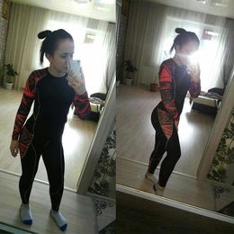 women's tracksuits Tights sports running suit thermal underwear base layer jogging Leggings Compression crossfit fitness tshirt Y0625