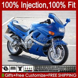 Injection Bodys For KAWASAKI NINJA ZZR400 blue factory ZZR-400 ZZR-600 00 01 02 03 04 05 06 07 84HC.57 ZZR 600 400 ZZR600 1993 1994 1995 1996 1997 1998 1999 OEM Fairing Kit