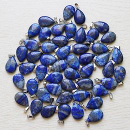 Wholesale Pendant Lapis Lazuli Stone Warter Drop Teardrop Beads Pendants Charms For Jewelry Making