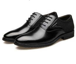 Red Blue Black Cowhide Men Shoes Work Wear Style Round Toe Soft-Sole Wedding Fashion Oxfords Homme