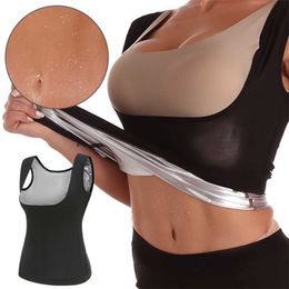 Women Neoprene Sweat Sauna Vest Body Shapers Waist Trainer Slimming Shapewear Shaper Corset For 211218