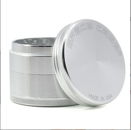 Cheapest 63mm Large Grinder Aluminium space case Gtobacco smoke cigarette detector grinding smoke Tobacco Grinders Fit Dry