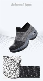 2022 large size women's shoes air cushion flying knitting sneakers over-toe shos fashion casual socks shoe WM2215