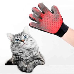 Pet Cat Grooming Cleaning Brush Effective Deshedding Back Massage Rabbit Animal Bathing Hair Removal Gloves Dog Comb