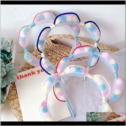 Baby, Kids & Maternitykorean Style Simple Girl Headbands Cute Cartoon Colour Rainbow Ball Flowers Hairbands For Children Fashion Hair Aessori