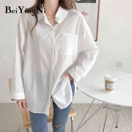 Oversized Blouses And Tops Womens Plain Casual Pocket Buttons Vintage Harajuku Shirts Female Loose Korean Blusas Mujer 210506