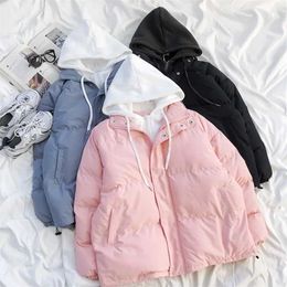 Women Coats and Jackets Winter Jacket White Parka with Hooded Parkas Korean Fashion Clothes 211013