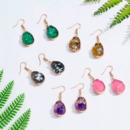 Fashion Resin Stone Water Drop Earrings Women Beautiful Dangle Earring Jewellery Sweety Korean Style Pendant Earing