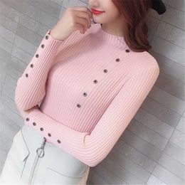 Women Sweater Turtleneck s Korean Fashion Woman Knitted s and Pullovers Winter Clothes 210531