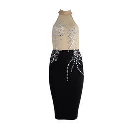 Summer Bandage Dress Women Dresses Sexy Bodycon Black Woman Party Night Club Vintage Clothes 210515