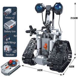 RBO 408PCS City Creative RC Robot Electric Building Blocks Technic Remote Control Intelligent Robot Bricks Toys For Children