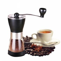 Manual Coffee Grinder Ceramic Core Hand Mill ware Beans Pepper Spice Portable Machine 210423