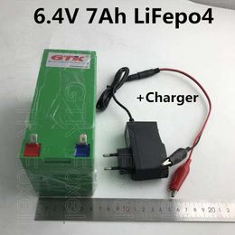 Rechargeable 6.4V 7Ah 12Ah 20Ah LiFepo4 battery pack for solar light LED lamp power tools electric toys+Free shipping
